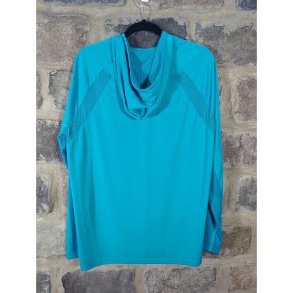 Gillz Tournament Hoodie V2 Top Men's Teal Blue Lightweight Vented Angler Fishing - Picture 7 of 13